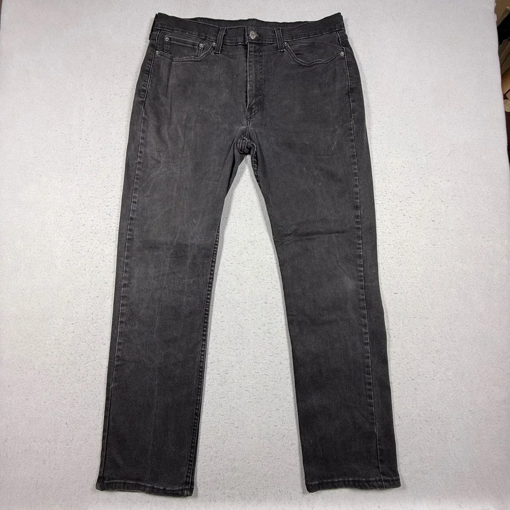 Levis 511 Slim Fit Jeans Mens 36x32 Charcoal Black Denim Stretch Pants